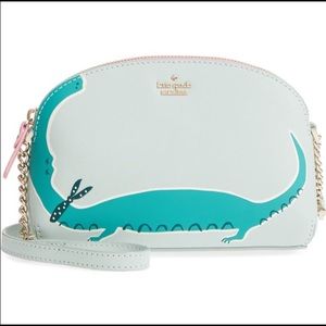 NWT Kate Spade Gator Hilli Swamped Alligator Crossbody Bag